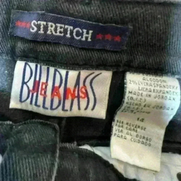 Vintage Bill Blass Black high waisted (high rise) Jean Shorts- Size 14 - Picture 10 of 10